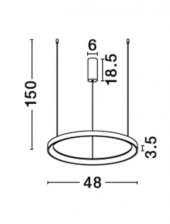 9345686 Lustra Nova Luce PERTINO LED 38W 2175lm 2700K Aluminium & Acrylic Sandy White Dimabil Triac IP20 [4]