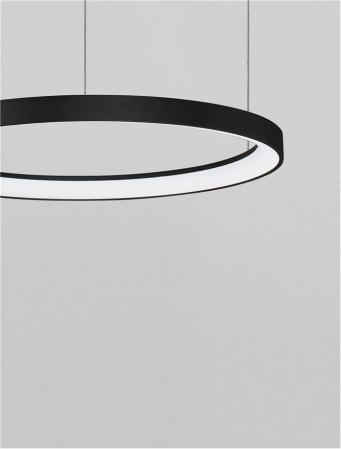 9345687 Lustra Nova Luce PERTINO LED 38W 2175lm 2700K Aluminium & Acrylic Sandy Black Dimabil Triac IP20 [1]