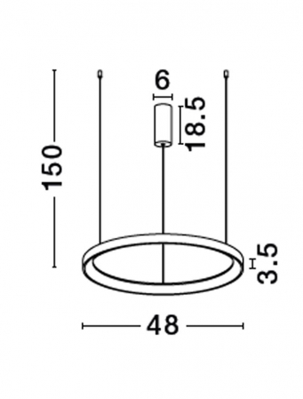 9345687 Lustra Nova Luce PERTINO LED 38W 2175lm 2700K Aluminium & Acrylic Sandy Black Dimabil Triac IP20 [4]
