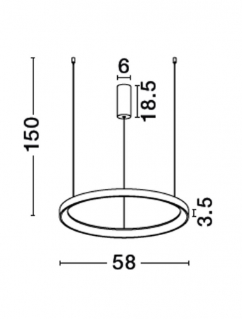 9345689 Lustra Nova Luce PERTINO LED 48W 2773lm 2700K Aluminium & Acrylic Sandy Black Dimabil Triac IP20 [5]