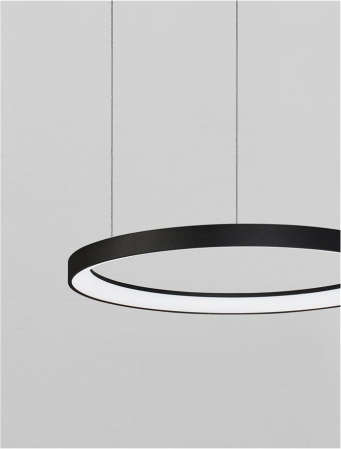 9345689 Lustra Nova Luce PERTINO LED 48W 2773lm 2700K Aluminium & Acrylic Sandy Black Dimabil Triac IP20 [1]