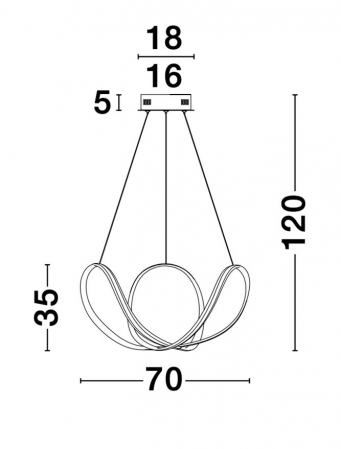 9348051 Suspensie Nova Luce APUS LED 50W 2158lm 3000K IP20 Aluminiu & Acril Sandy Black [4]