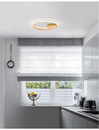 9348071 Plafoniera Nova Luce FULINE LED 32W 2321lm 3000K IP20 Aluminiu & Acril Gold Leaf NOVALUCE [1]