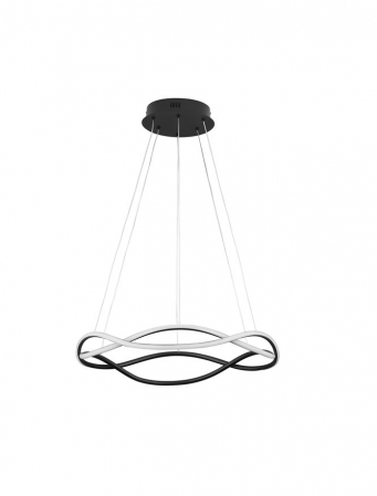 Lustre - 9348102 Lustra Nova Luce JINAL LED 34W 2482lm 3000K Aluminium & Acrylic Black Dimabil Triac IP20