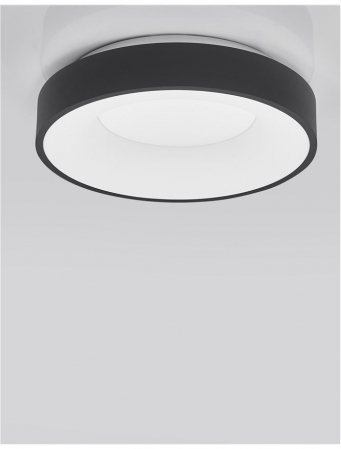 9353831 Plafoniera Nova Luce RANDO THIN LED 30W 1845lm 3000K Aluminium & Acrylic Sandy Black Dimabil Triac IP20 [1]