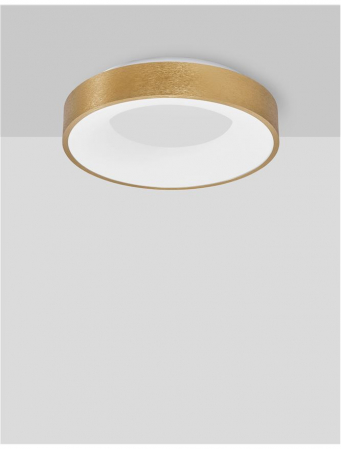 9353832 Plafoniera Nova Luce RANDO THIN LED 30W 1845lm 3000K Aluminium & Acrylic Brushed Gold Dimabil Triac IP20 [1]