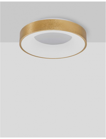 9353832 Plafoniera Nova Luce RANDO THIN LED 30W 1845lm 3000K Aluminium & Acrylic Brushed Gold Dimabil Triac IP20 [2]