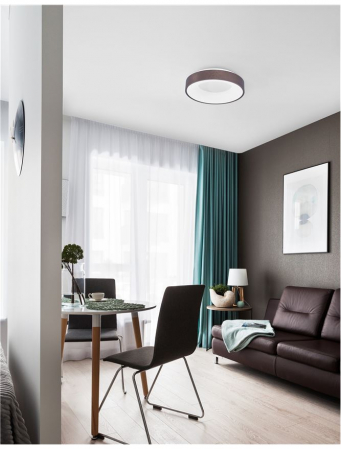 9353833 Plafoniera Nova Luce RANDO THIN LED 30W 1845lm 3000K Aluminium & Acrylic Brushed Coffee Dimabil Triac IP20 [1]