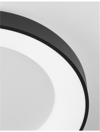9353851 Plafoniera Nova Luce RANDO THIN LED 50W 2864lm 4000K Aluminium & Acrylic Sandy Black Dimabil Triac IP20 [3]