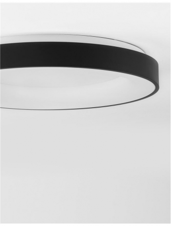 9353851 Plafoniera Nova Luce RANDO THIN LED 50W 2864lm 4000K Aluminium & Acrylic Sandy Black Dimabil Triac IP20 [2]
