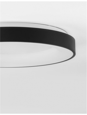 9353853 Plafoniera Nova Luce RANDO THIN LED 50W 2864lm 3000K Aluminium & Acrylic Sandy Black Dimabil Triac IP20 [2]