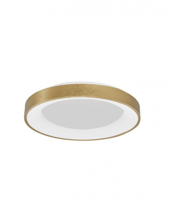 Moderne - 9353854 Plafoniera Nova Luce RANDO THIN LED 50W 2864lm 3000K Aluminium & Acrylic Brushed Gold Dimabil Triac IP20