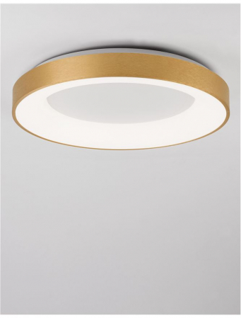 9353854 Plafoniera Nova Luce RANDO THIN LED 50W 2864lm 3000K Aluminium & Acrylic Brushed Gold Dimabil Triac IP20 [2]