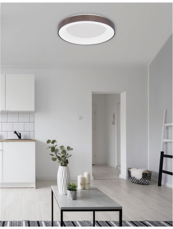 9353855 Plafoniera Nova Luce RANDO THIN LED 50W 2864lm 3000K Aluminium & Acrylic Brushed Coffee Dimabil Triac IP20 [1]