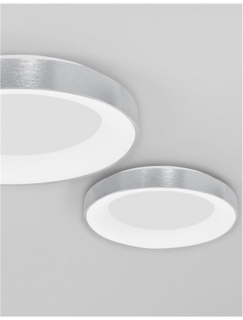 9353856 Plafoniera Nova Luce RANDO THIN LED 50W 2864lm 3000K Aluminium & Acrylic Brushed Silver Dimabil Triac IP20 [4]