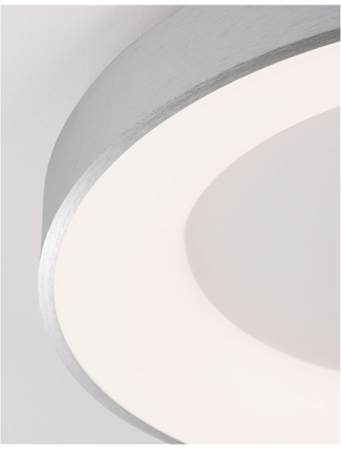 9353856 Plafoniera Nova Luce RANDO THIN LED 50W 2864lm 3000K Aluminium & Acrylic Brushed Silver Dimabil Triac IP20 [6]