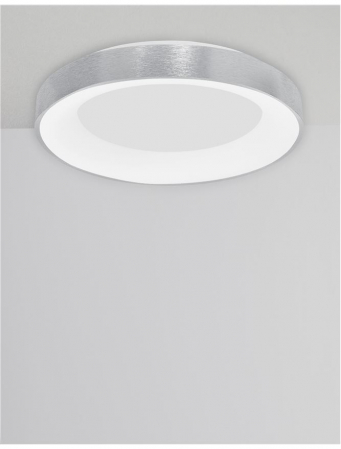 9353856 Plafoniera Nova Luce RANDO THIN LED 50W 2864lm 3000K Aluminium & Acrylic Brushed Silver Dimabil Triac IP20 [2]