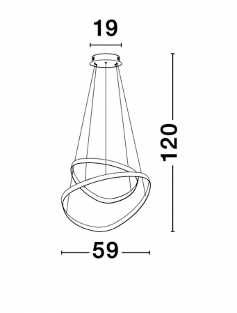 9357061 Lustra Nova Luce ARIES LED 48W 2363lm 3000K IP20 Aluminiu & Acril Sandy White NOVALUCE [6]