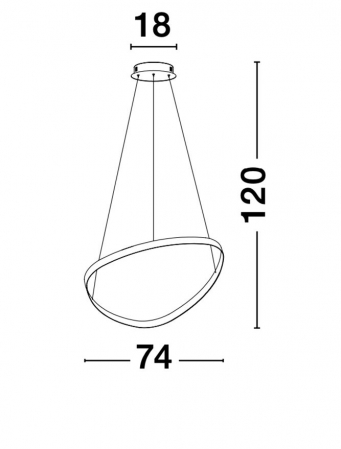 9357062 Suspensie Nova Luce ARIES LED 32W 1770lm 3000K IP20 Aluminiu & Acril Sandy White NOVALUCE [6]