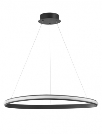 ILUMINAT INTERIOR - 9357064 Suspensie Nova Luce ARIES LED 32W 1770lm 3000K IP20 Aluminiu & Acril Sandy Black NOVALUCE