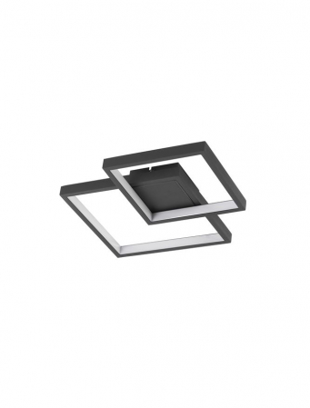 Moderne - 9364037 Plafoniera Nova Luce PORTO LED 19W 998lm 3000K IP20 Aluminiu/Acril Sandy Black NOVALUCE