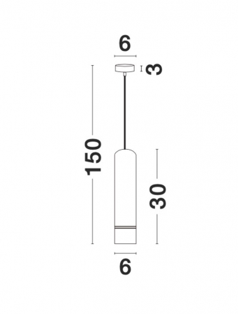9387004 Pendul Nova Luce ESCA GU10 1x10W   Aluminium & Acrylic Sandy White  IP20 [9]