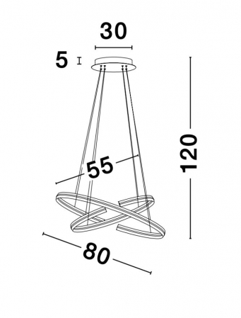 9392011 Suspensie Nova Luce TORRENTE LED 55W 2475lm 3000K IP20 Aluminiu/Acril Sandy Black [7]