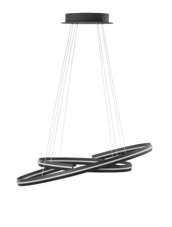 ILUMINAT INTERIOR - 9392011 Suspensie Nova Luce TORRENTE LED 55W 2475lm 3000K IP20 Aluminiu/Acril Sandy Black