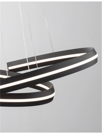 9392011 Suspensie Nova Luce TORRENTE LED 55W 2475lm 3000K IP20 Aluminiu/Acril Sandy Black [3]