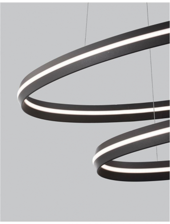 9392011 Suspensie Nova Luce TORRENTE LED 55W 2475lm 3000K IP20 Aluminiu/Acril Sandy Black [6]