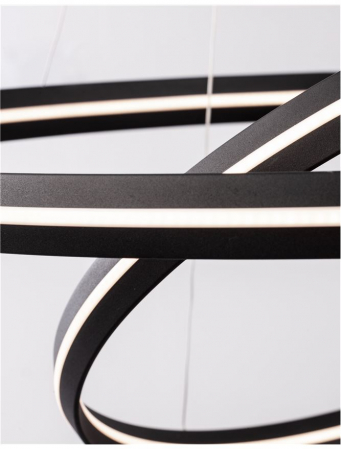 9392012 Lustra Nova Luce TORRENTE LED 93W 3422lm 3000K Aluminium & Acrylic Sandy Black Dimabil Triac IP20 [5]