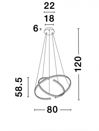 9392012 Lustra Nova Luce TORRENTE LED 93W 3422lm 3000K Aluminium & Acrylic Sandy Black Dimabil Triac IP20 [6]