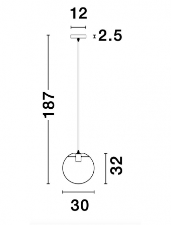 9416930 Pendul Nova Luce MIRALE E27 1x12W   Metal & Glass Gold  IP20 [3]