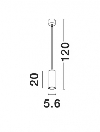 9419421 Pendul Nova Luce AILA GU10 1x10W   Aluminium Sandy White  IP20 [1]
