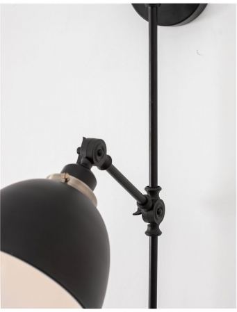 9420850 Aplica Nova Luce VIRGO E27 1x12W   Metal Black & Brass  IP20 [4]