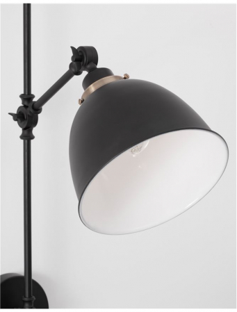 9420850 Aplica Nova Luce VIRGO E27 1x12W   Metal Black & Brass  IP20 [2]