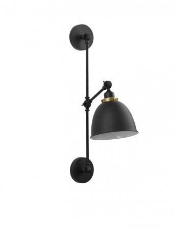 ILUMINAT - 9420850 Aplica Nova Luce VIRGO E27 1x12W   Metal Black & Brass  IP20