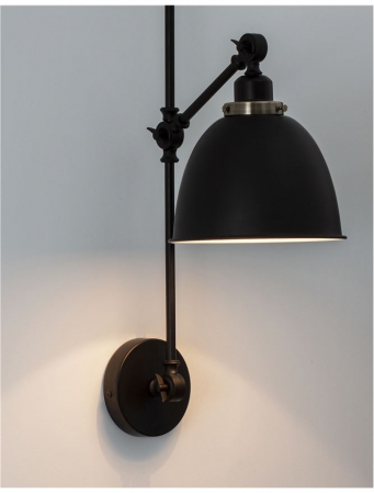 9420850 Aplica Nova Luce VIRGO E27 1x12W   Metal Black & Brass  IP20 [3]