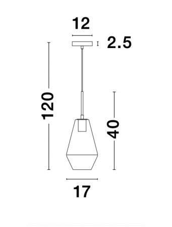 9426732 Pendul Nova Luce PRISMA E27 1x12W   Metal Antique Brass  IP20 [4]