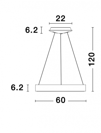 9453043 Suspensie Nova Luce RANDO LED 50W 3250lm 3000K - 4000K IP20 Aluminiu & Acril Sandy White NOVALUCE [4]