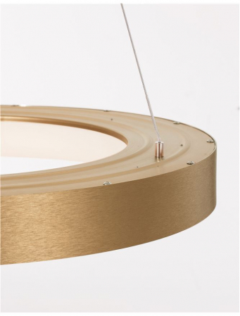 9453454 Lustra Nova Luce RANDO THIN LED 50W 2864lm 3000K Aluminium & Acrylic Brushed Gold Dimabil Triac IP20 [4]