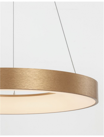 9453454 Lustra Nova Luce RANDO THIN LED 50W 2864lm 3000K Aluminium & Acrylic Brushed Gold Dimabil Triac IP20 [2]
