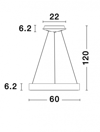 9453455 Lustra Nova Luce RANDO THIN LED 50W 2864lm 3000K Aluminium & Acrylic Brushed Coffee Dimabil Triac IP20 [4]