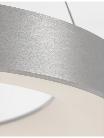 9453456 Lustra Nova Luce RANDO THIN LED 50W 2864lm 3000K Aluminium & Acrylic Brushed Silver Dimabil Triac IP20 [4]