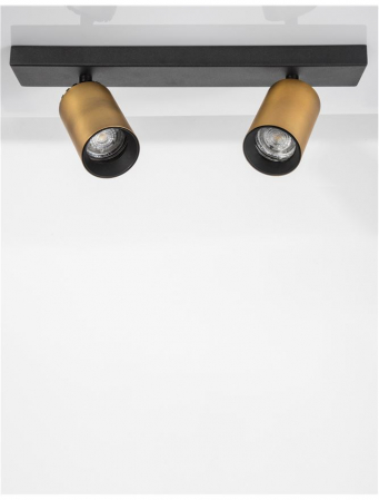 9460971 Plafoniera Nova Luce INUS GU10 1x10W   Aluminium Black & Satin Gold  IP20 [1]