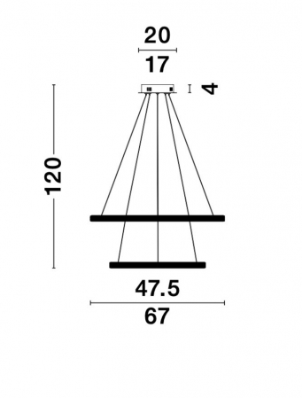 9481092 Suspensie Nova Luce NAGER LED 45W 2737lm 3000K IP20 Aluminiu/Acril Sandy Black [6]