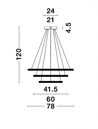9481093 Suspensie Nova Luce NAGER LED 62W 3586lm 3000K IP20 Aluminiu/Acril Sandy Black NOVALUCE [3]