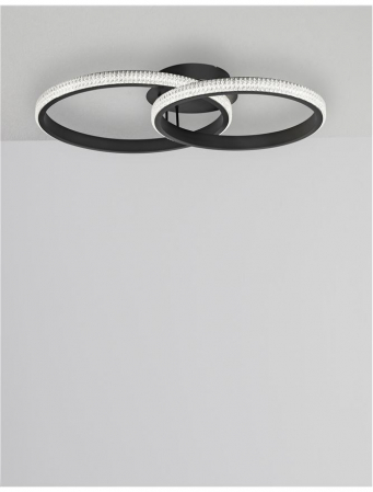 9481094 Plafoniera Nova Luce NAGER LED 28W 1681lm 3000K IP20 Aluminiu/Acril Sandy Black [1]