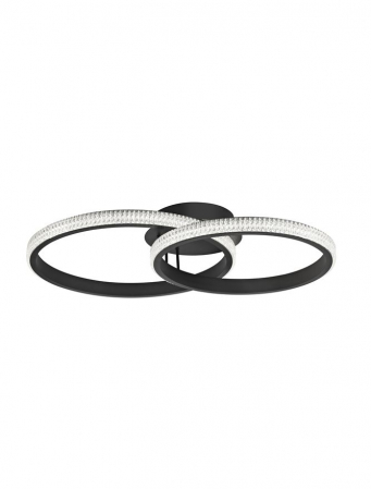 Plafoniere - 9481094 Plafoniera Nova Luce NAGER LED 28W 1681lm 3000K IP20 Aluminiu/Acril Sandy Black