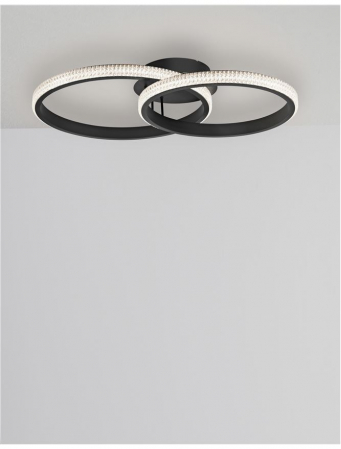 9481094 Plafoniera Nova Luce NAGER LED 28W 1681lm 3000K IP20 Aluminiu/Acril Sandy Black [2]